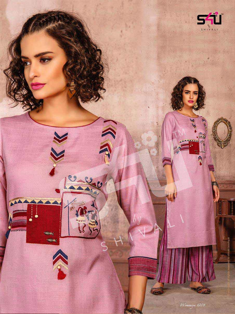 Womaniya Vol 12 By S4u Beautiful Printed Kurties With Plazzo Womaniya Vol 12 By S4u Beautiful Printed Kurties With Plazzo
